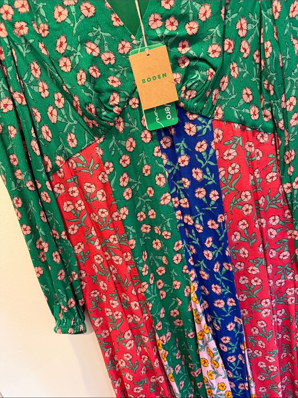 Boden Multicolor Floral Patchwork Maxi Dress - Picture 3 of 4